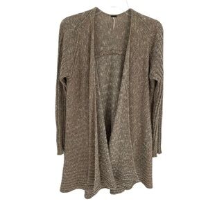 free people Women’s Oversized Open Cardigan  sweater size small Oatmeal